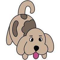 cartoon dog illustration vector