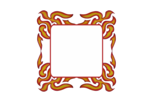 ornament grens ontwerp met brand thema png