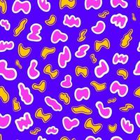 Y2K seamless pattern. Trendy graffiti psychedelic background. Ideal for wrapping paper and textile. Cute colors. vector