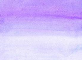 Watercolor lavender and white background texture. Aquarelle purple brush strokes backdrop. Horizontal template. photo