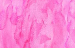 Watercolor bright pink background. Liquid aquarelle texture, hand painted. photo