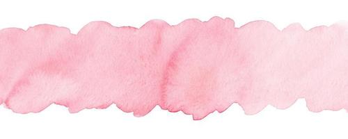 fondo rosa claro acuarela aislado con espacio para texto. mancha de coral aquarelle sobre fondo blanco. manchas en papel. foto