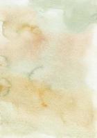 Abstract pastel brown-green watercolor background texture, hand painted. Artistic light beige-khaki color backdrop, stains on paper. Aquarelle painting wallpaper. photo