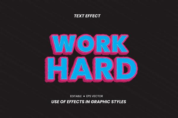 Text Effect with Colored 3D Letters.