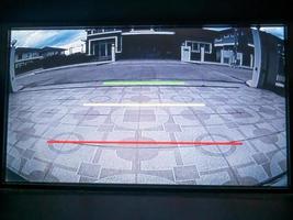 Vista trasera del coche cámara de vídeo pantalla monitor foto