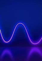 Purple wave neon on abstract background. ultraviolet light, laser show, Virtual reality. photo