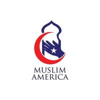 American Muslim Logo Sign Symbol Icon vector