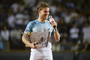 Rio de Janeiro, Brazil - february 25, 2017 -  Diego Schwartzman ARG final game during Rio Open 2018 held at the Jockey Club Brasileiro. photo