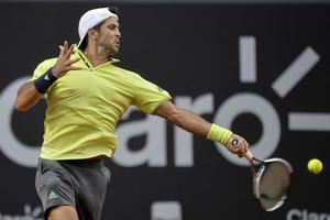 Rio de Janeiro, Brazil - february 25, 2017 -  Fernando VERDASCO ESP final game during Rio Open 2018 held at the Jockey Club Brasileiro. photo