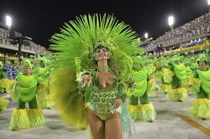 Rio de Janeiro, RJ Brazil - february 09, 2018 -  Samba School parade in Sambodromo. Rensacer de Jacarepagua during festival at Marques de Sapucai Street. photo