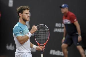 Rio de Janeiro, Brazil - february 25, 2017 -  Diego Schwartzman ARG final game during Rio Open 2018 held at the Jockey Club Brasileiro. photo