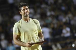 rio de janeiro, brasil - 25 de febrero de 2017 - juego final de fernando verdasco esp durante el rio open 2018 celebrado en el jockey club brasileiro. foto