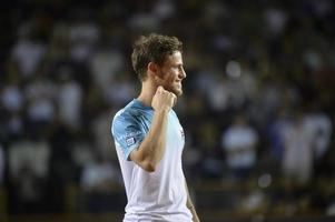 rio de janeiro, brasil - 25 de febrero de 2017 - juego final diego schwartzman arg durante el rio open 2018 celebrado en el jockey club brasileiro. foto