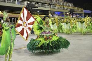 Rio de Janeiro, RJ Brazil - february 09, 2018 -  Samba School parade in Sambodromo. Rensacer de Jacarepagua during festival at Marques de Sapucai Street. photo