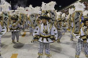 Rio de Janeiro, RJ Brazil - february 09, 2018 -  Samba School parade in Sambodromo. Unidos do Porto da Pedra during festival at Marques de Sapucai Street. photo