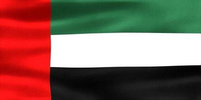 united arab emirates flag - realistic waving fabric flag photo