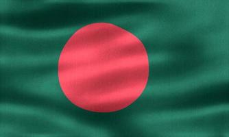 Bangladesh flag - realistic waving fabric flag photo