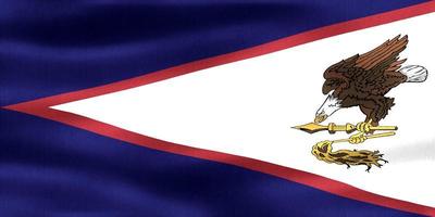 bandera de samoa americana - bandera de tela ondeante realista foto