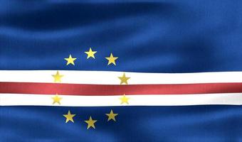 Cabo Verde flag - realistic waving fabric flag photo