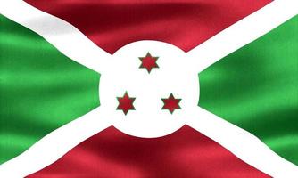 Burundi flag - realistic waving fabric flag photo