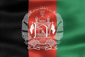 Afghanistan flag - realistic waving fabric flag photo