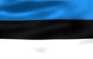 Estonia flag - realistic waving fabric flag photo