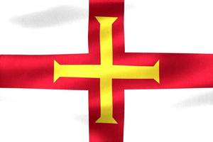 Guernsey flag - realistic waving fabric flag photo