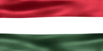 3D-Illustration of a Hungary flag - realistic waving fabric flag photo