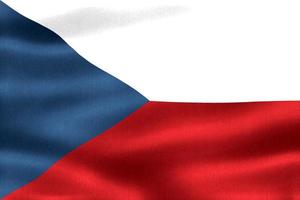 Czechia flag - realistic waving fabric flag photo