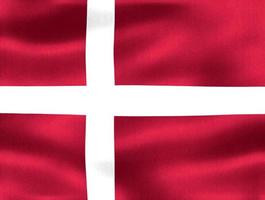 Denmark flag - realistic waving fabric flag photo