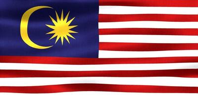 3D-Illustration of a Malaysia flag - realistic waving fabric flag photo