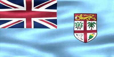 Fiji flag - realistic waving fabric flag photo