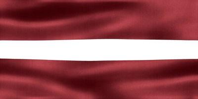 3D-Illustration of a Latvia flag - realistic waving fabric flag photo