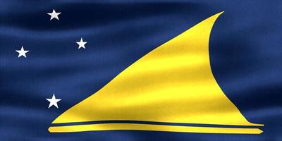 3D-Illustration of a Tokelau flag - realistic waving fabric flag photo