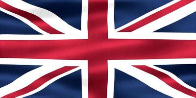 United Kingdom flag - realistic waving fabric flag photo