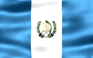 bandera de guatemala - bandera de tela ondeante realista foto