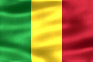 3D-Illustration of a Mali flag - realistic waving fabric flag photo