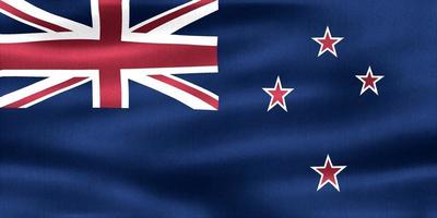 3D-Illustration of a New Zealand flag - realistic waving fabric flag photo