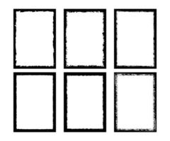 Grunge rectangular frame collection vector