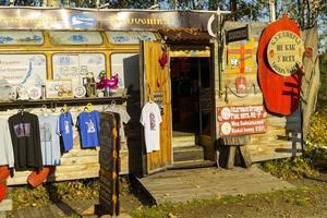 Irkutsk, Russia - September 17, 2020 Souvenir shop in the Taltsy Museum complex photo