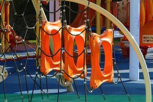 Figures for games and sports on a playground in Israel. photo