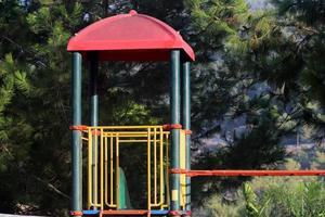 Figures for games and sports on a playground in Israel. photo