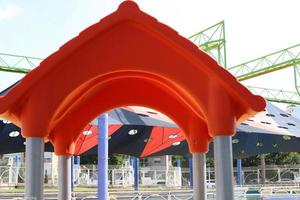 Figures for games and sports on a playground in Israel. photo