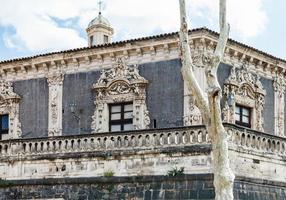 wall and palace Palazzo Biscari in Catania city photo