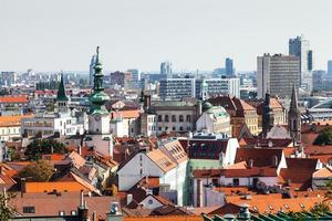 Bratislava town skyline with tower of Michael Gate photo