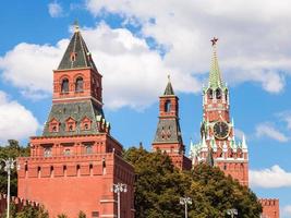 Towers of Moscow Kremlin on Red Square photo