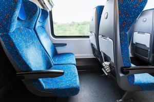 seats in train in second class photo