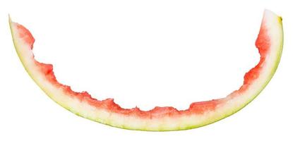 one watermelon rind isolated on white photo