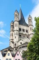 Great St Martin Church over Fish Market in Cologne photo