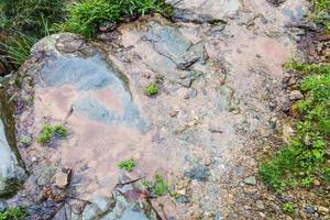 wet footpath on terraced hill in Dazhai photo